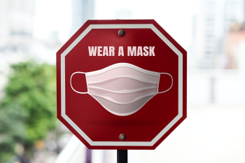 Wear a mask street sign board Wear a mask street sign board