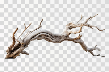 weathered wood branch, png transparent background