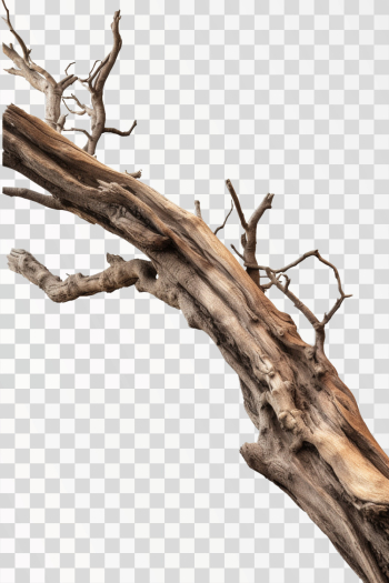 weathered wood branch, png transparent background