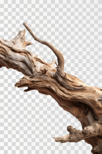 weathered wood branch, png transparent background