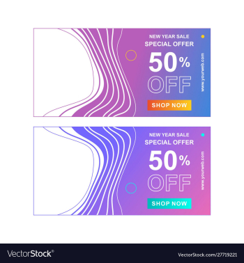 Web banner template design pack vector image Web banner template design pack vector image