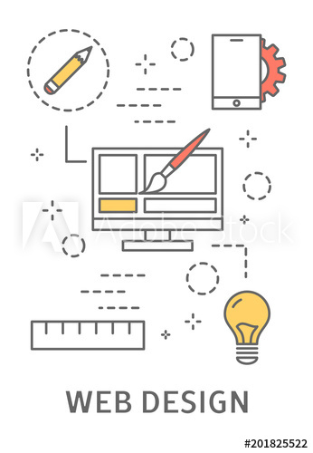 Web design illustration Web design illustration