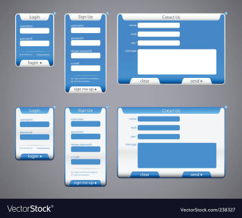 Web elements vector image