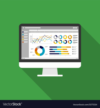 web statistics analytic charts on computer screen