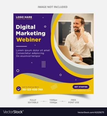 webinar creative marketing social media template