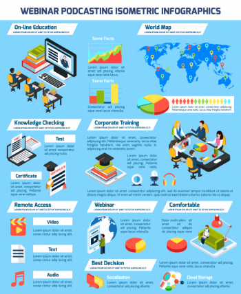 Webinar infographic set Webinar infographic set