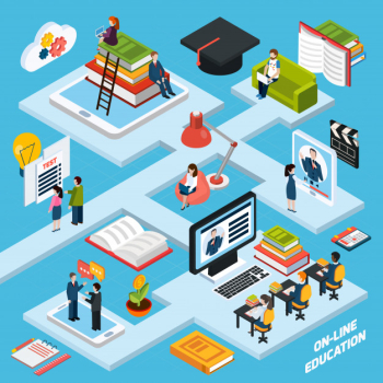 Webinar isometric composition Webinar isometric composition