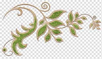 Website , Cartoon curve leaves plant gold frame transparent background PNG clipart