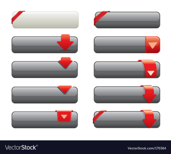 Website shiny buttons for website vector image Website shiny buttons for website vector image