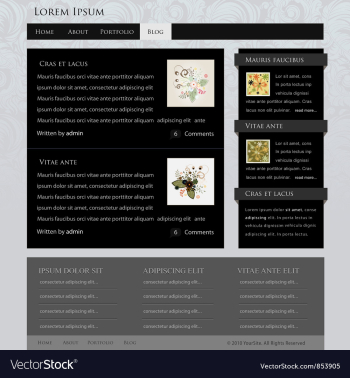 Website template vector image Website template vector image