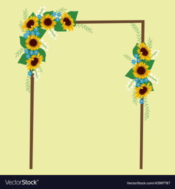 wedding arch with sunflowers wedding arch with sunflowers