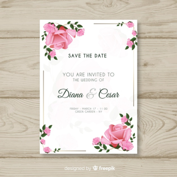 Wedding card template