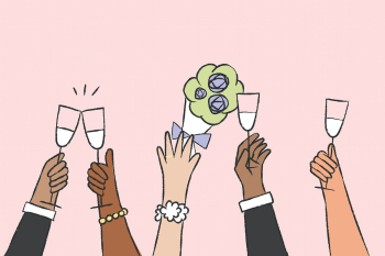 Wedding celebration vector hand holding… | Free stock illustration | High Resolution graphic