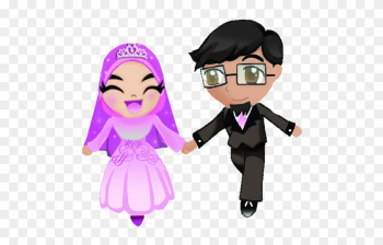 Wedding Couple 1 By Salcybercat - Muslim Wedding Cartoon Png