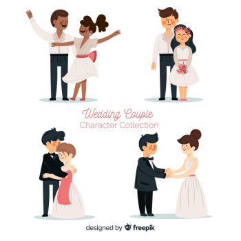 Wedding couple character collection Wedding couple character collection
