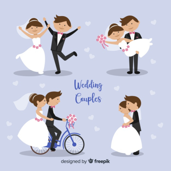 Wedding couple character collection Wedding couple character collection
