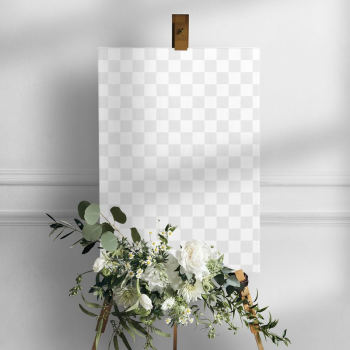 Wedding easel png mockup, transparent | Free PNG Mockup - rawpixel