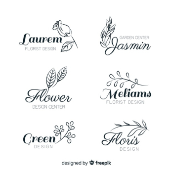 Wedding florist logo templates collection Free Vector Wedding florist logo templates collection Free Vector
