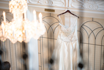 Wedding Gown In Brown Clothes Hanger Wedding Gown In Brown Clothes Hanger