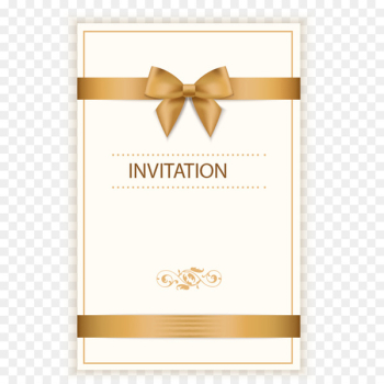 Wedding invitation Birthday Greeting card Ribbon - Bowknot Invitation Card 