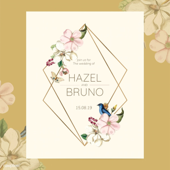 Wedding invitation card mockup vector | Free stock vector - 518683