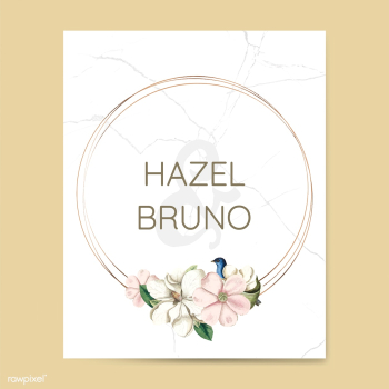Wedding invitation card mockup vector | Free stock vector - 518714
