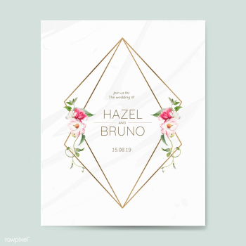 Wedding invitation card mockup vector | Free stock vector - 518732