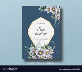 wedding invitation card with daisy flower wedding invitation card with daisy flower