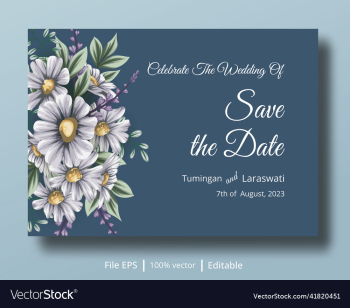 wedding invitation card with daisy flower wedding invitation card with daisy flower