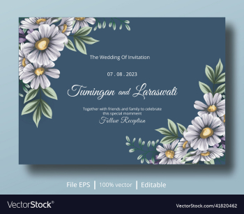wedding invitation card with daisy flower wedding invitation card with daisy flower