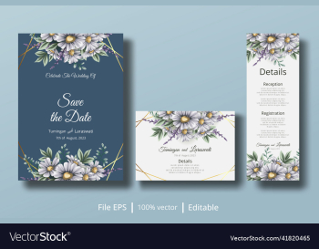 wedding invitation card with daisy flower wedding invitation card with daisy flower