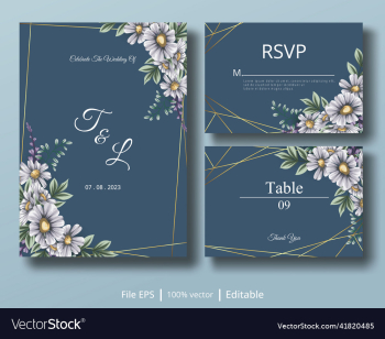 wedding invitation card with daisy flower wedding invitation card with daisy flower