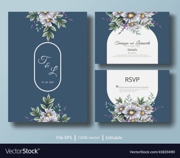 wedding invitation card with daisy flower wedding invitation card with daisy flower