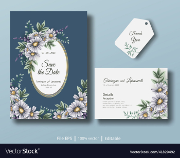 wedding invitation card with daisy flower wedding invitation card with daisy flower