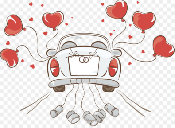 Wedding invitation Clip art - Just Married 