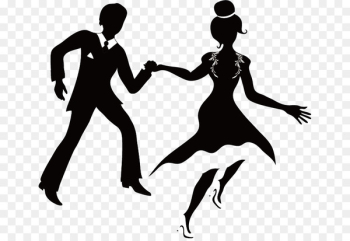 Wedding invitation Clip art - Silhouette couple running 