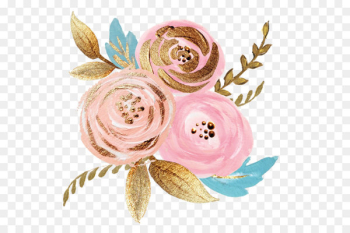Wedding invitation Flower delivery Floristry Pink - Hand-painted flowers 