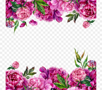 Wedding invitation Flower Greeting card Peony - Flowers Border 