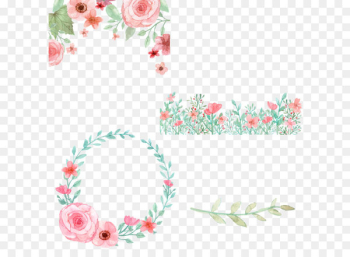 Wedding invitation Flower Rose - Hand-painted flower decoration 