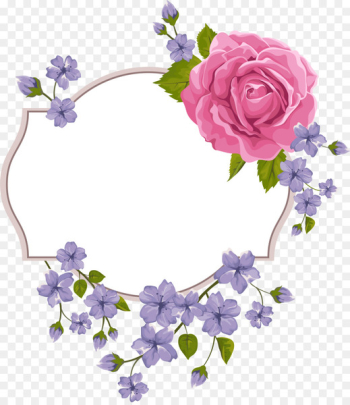 Wedding invitation Flower Violet - Purple flower frame Wedding invitation Flower Violet - Purple flower frame