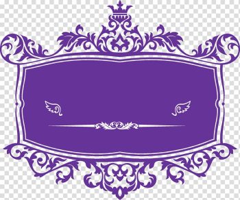 Wedding invitation frame Decorative arts , Crown pattern purple logo transparent background PNG clipart