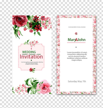Wedding invitation illustration, Wedding invitation Watercolor painting Flower, Wedding invitations transparent background PNG clipart