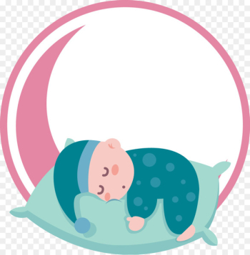 Wedding invitation Infant Baby shower Boy Child - Vector sleeping child 