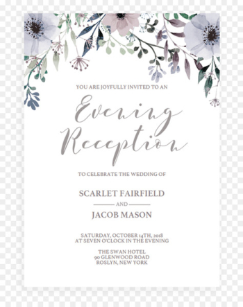 Wedding invitation Lavender RSVP Greeting & Note Cards - engagement wedding invitation invitation template 