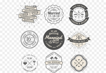 Wedding invitation Logo Vintage clothing - Vintage wedding invitations cover 