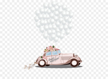 Wedding invitation Marriage Bridegroom Cartoon - Romantic wedding car 