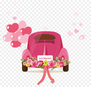 Wedding invitation Marriage - Cartoon car Wedding invitation Marriage - Cartoon car