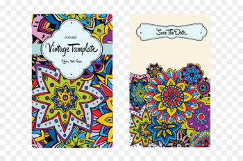 Wedding invitation Marriage - Cartoon flowers wedding invitation template 
