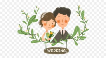 Wedding invitation Marriage couple Illustration - Married couples 