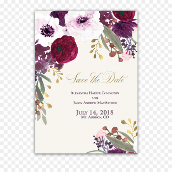 Wedding invitation Paper Flower Burgundy - save the date Wedding invitation Paper Flower Burgundy - save the date